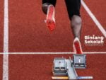 Tolakan kaki saat start Lari Jarak Pendek (Sprint)